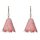frühlingshafte dekorative Blütenanhänger Glocken-Blumenanhänger Metall rosa im 2-er Set