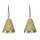 frühlingshafte dekorative Blütenanhänger Glocken-Blumenanhänger Metall hellgrün im 2-er Set