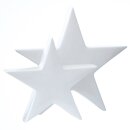 großer dekorativer stimmungsvoller Deko-Stern Keramikstern dreidimensional weiß glänzend