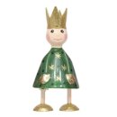 putzige kleine Dekofigur König zu stellen in weinrot-gold oder grün-gold mit goldener Krone Metall handbemalt