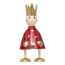 putzige kleine Dekofigur König zu stellen in weinrot-gold oder grün-gold mit goldener Krone Metall handbemalt
