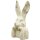 kleiner putziger origineller Osterhase als Büste Poly cremeweiß matt gefleckte shabby Vintage Optik