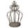 dekorative nostalgische ausgefallene Gartenkrone Dekokrone Metallkrone antikgrau Vintage Optik