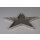 dekorativer Teller in Sternform Aluminium raue Oberfl&auml;che