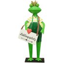 Dekofigur Dekofrosch Gartenfigur Frosch mit goldener...