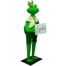 Dekofigur Dekofrosch Gartenfigur Frosch mit goldener...