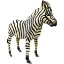 dekorative und ausgefallene Zebra-Figur als Metallfigur handbemalt