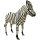 dekorative und ausgefallene Zebra-Figur als Metallfigur handbemalt