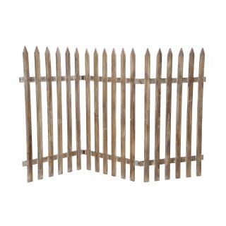 Deko-Zaun Holz-Zaun Jäger-Zaun 3 Zaunelemente a 50 cm zum klappen 90 cm hoch braun Vintage in verschiedenen Mengen
