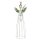 große dekorative nostalgische Dekofigur Elfe als offene Figur mit goldener Krone und Blume Metall weiß-grün von Hand bemalt