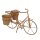 dekorative Gartendeko Fahrrad aus Metall in Rostoptik zum Bepflanzen mit 2 Pflanztöpfen für Blumen