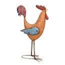 dekorativer großer farbenfroher Dekohahn als Gartendeko Metall bemalt ca. 57 cm hoch