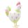 extragroßes frühlingshaftes buntes Deko-Huhn Garten-Huhn Garten-Deko Metall bemalt