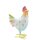dekoratives frühlingshaftes buntes Figurenset Hahn Boris und Huhn Bea Metall bemalt